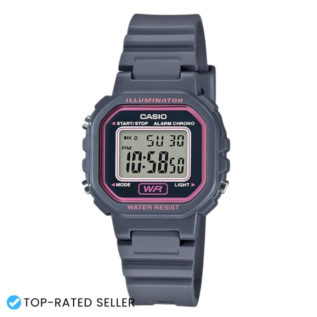 Digital Chronograph Watch Water Resistant Led Light Auto Calendar Stopwatch